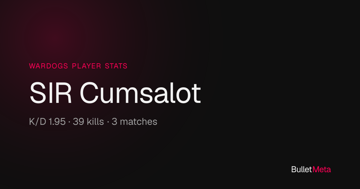 SIR Cumsalot — WARDOGS stats — BulletMeta